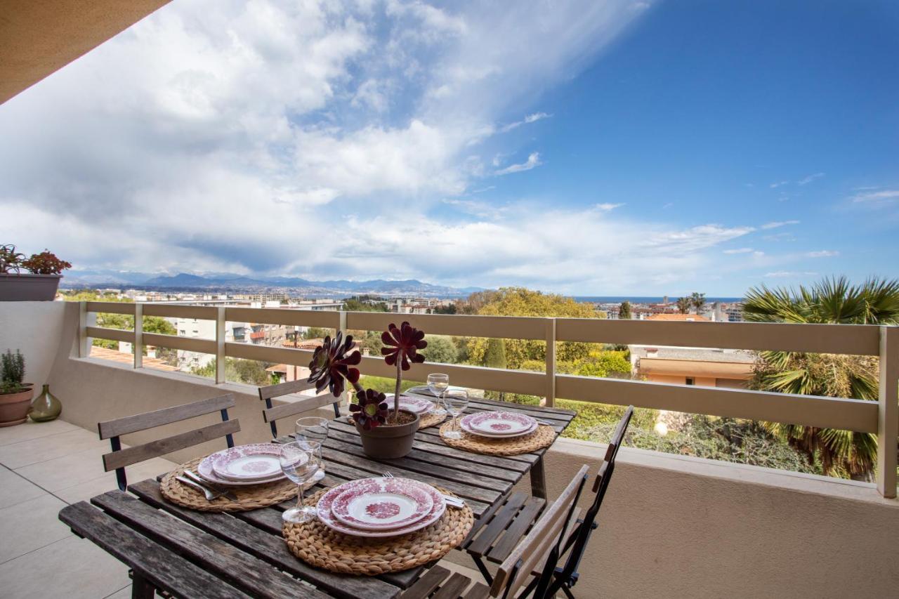 Vue Mer, Terrasse Et Parking Prive Антиб Екстериор снимка